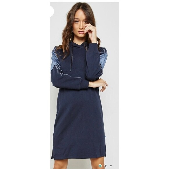 Adidas Originals Trefoil Hooded Dress Size Small - Picture 2 of 12